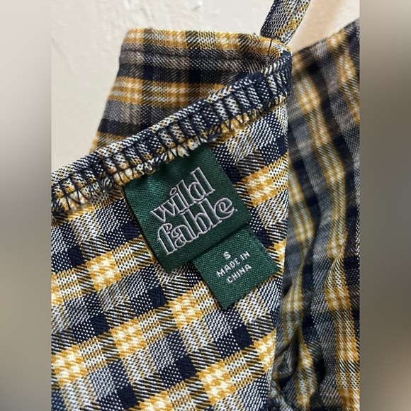 Wild Fable Plaid Babydoll Mini Dress SZ Small - Picture 8 of 13